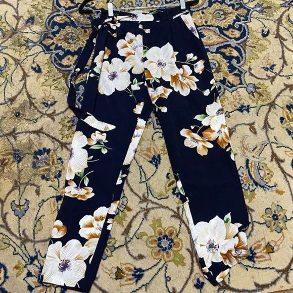 Shein Floral High Waisted Tie Pants - Picture 7 of 13